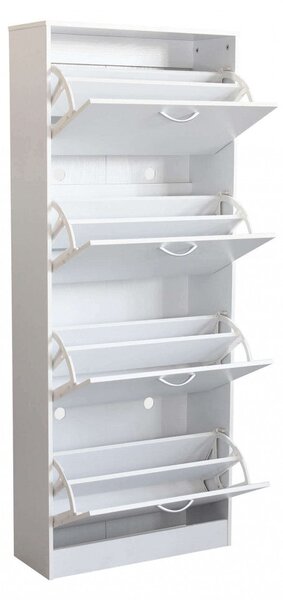 Scarpiera Wendy 60x24x150 h cm in Legno Bianca