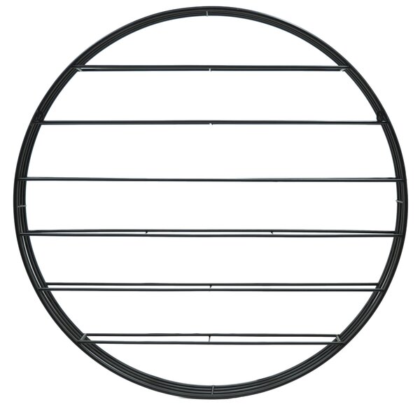 Portabottiglie da Parete Ø100 cm in Ferro Yin Nero