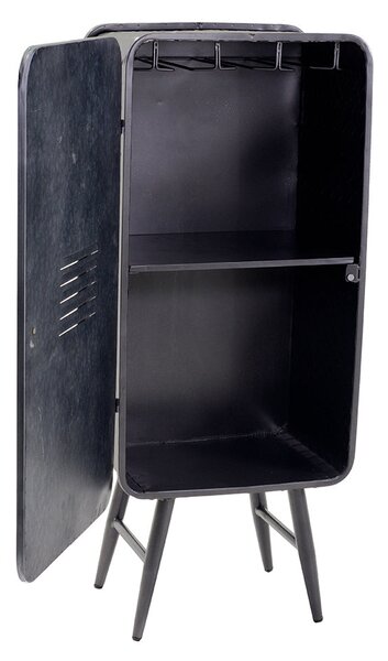 Cantinetta 6 Posti in Metallo 44x30x107cm Loker Nera