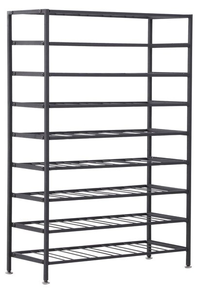 Scaffale Portabottiglie Cantina Vini in Metallo Nero 63x25x91 cm