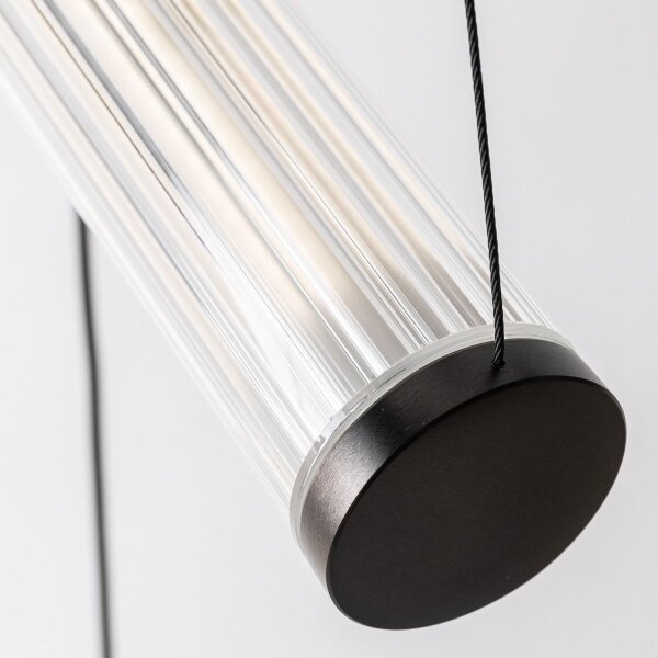 Zuma Line 1238 - Lampada a sospensione dimmerabile su cavo COMO LED/64W/230V 2700-6500K nero + telecomando