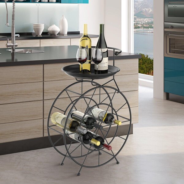 Cantinetta Portabottiglie in Metallo 50,5x35x73 cm 18 Bottiglie Nero