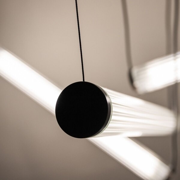 Zuma Line 1238 - Lampada a sospensione dimmerabile su cavo COMO LED/64W/230V 2700-6500K nero + telecomando