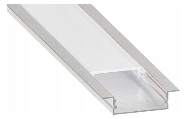 Profilo da incasso per strisce LED 1 m argento/bianco