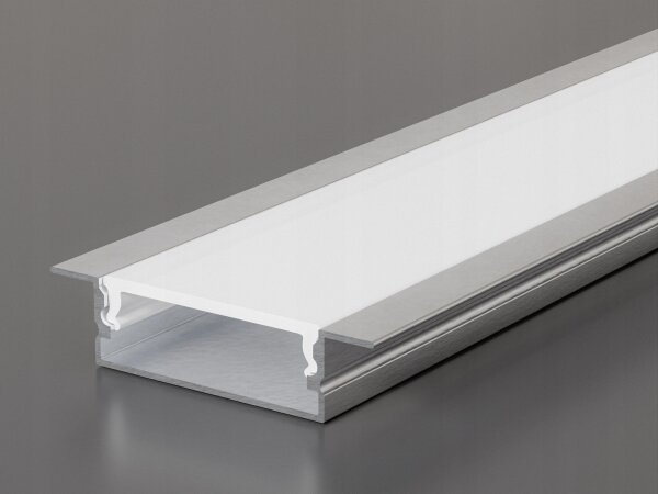 Profilo da incasso per strisce LED 1 m argento/bianco