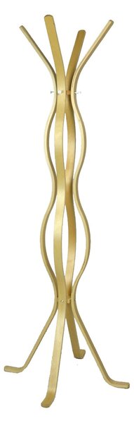 Appendiabiti a Stelo in Legno 4 Braccia 60x60H178cm Ondulato Naturale