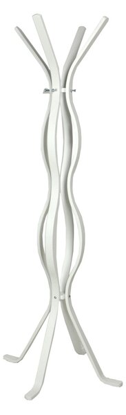 Appendiabiti a Stelo in Legno 4 Braccia 60x60H178cm Ondulato Bianco