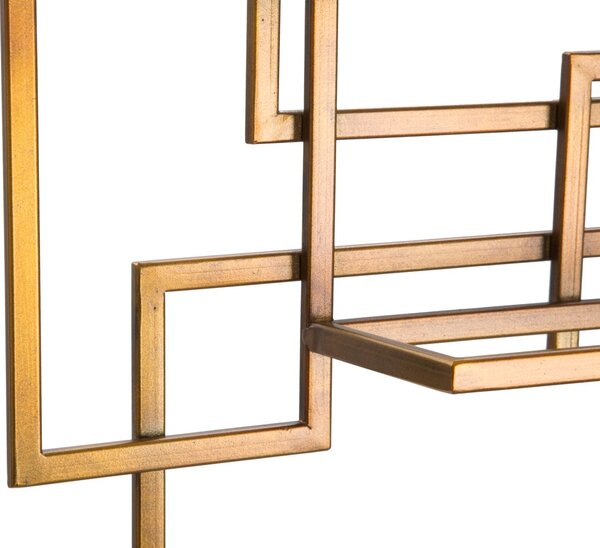 Porta Bottiglie Glam Verticale 50x10x79.5 cm in Ferro Oro