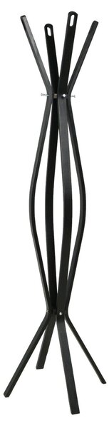 Appendiabiti a Stelo in Legno 4 Braccia 60x60H178cm Nero