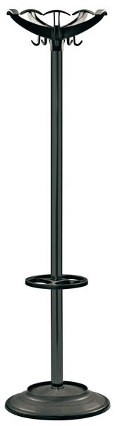 Appendiabiti da Terra Ø45x173 cm con Portaombrelli in Acciaio Tosini Tango Nero