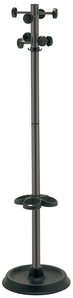 Appendiabiti da Terra Ø43x173 cm con Portaombrelli in Acciaio Tosini Samba Nero