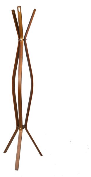Appendiabiti a Stelo in Legno 3 Braccia 60x60H178cm Noce