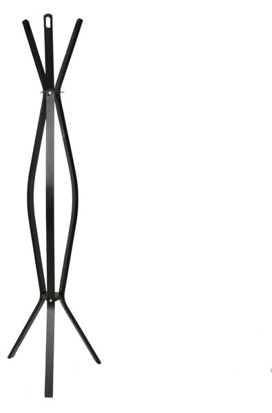 Appendiabiti a Stelo in Legno 3 Braccia 60x60H178cm Nero