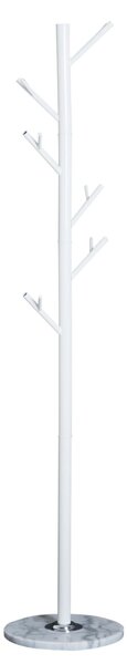 Appendiabiti Attaccapanni da Terra in Acciaio Bianco 35x35x176 cm