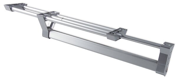 Appendiabiti Estraibile per Armadio 35 cm in Alluminio e Plastica Emuca Anodizzato Opaco