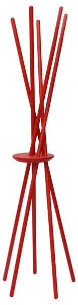 Appendiabiti da Terra 172x53x48 cm in Legno Rosso