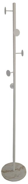 Appendiabiti da Tarra 30x30x172 cm in Acciaio Bianco