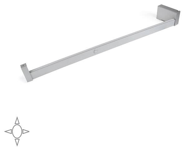 Barra Appendiabili per Armadio a Batteria 55,8-70,8 cm con LED Bianco Naturale e Sensore di Movimento Emuca
