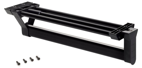 Appendiabiti Estraibile 35 cm in Alluminio e Plastica Emuca Nero