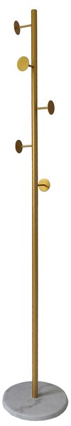 Appendiabiti da Tarra 30x30x172 cm in Acciaio Oro