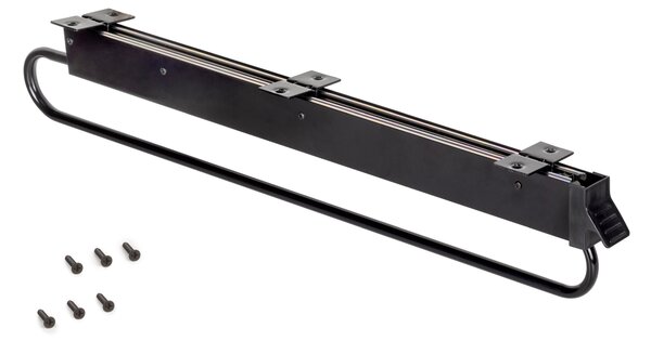 Appendiabiti Estraibile 80 cm in Alluminio e Plastica Emuca Nero