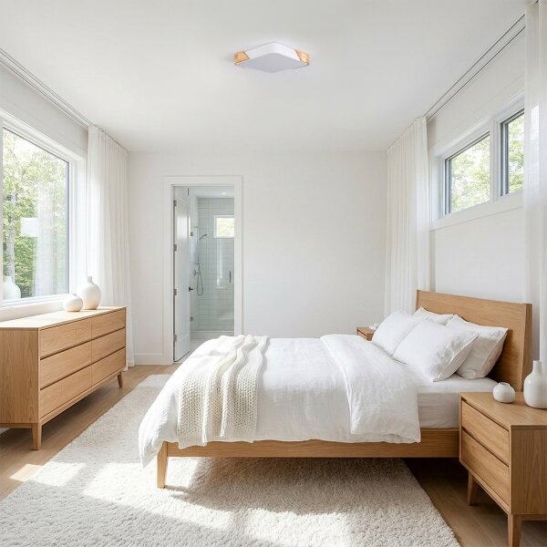 Brilagi - Plafoniera LED PILANA LED/24W/230V rovere/bianco 32x32 cm