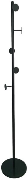 Appendiabiti da Tarra 30x30x172 cm in Acciaio Nero