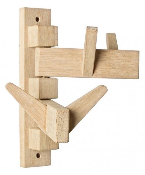 Appendiabiti da Parete 4 ganci Daiki in Legno