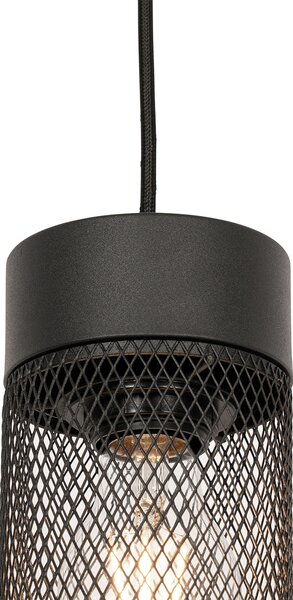 Lampada a sospensione industriale nera - Jim