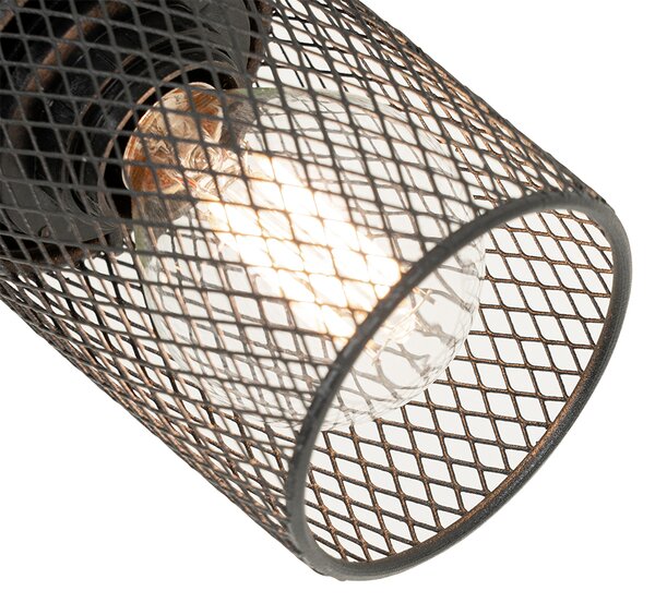 Faretto da soffitto industriale nero 3 luci orientabile - Jim