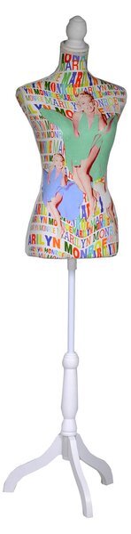 Manichino Indossatore in Legno 37x23H168cm Scritte Colorate