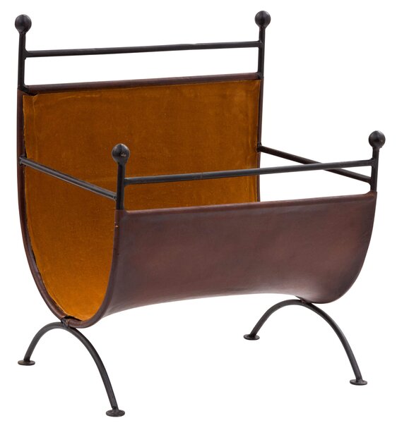 Portariviste in Ferro 40x30x50cm Rurutù Cognac