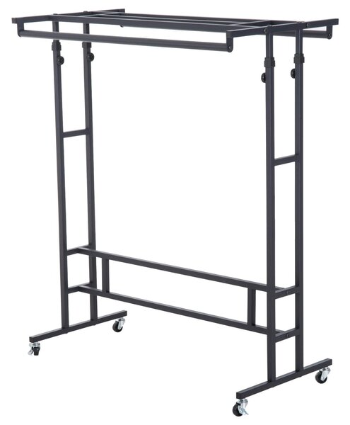 Stander Appendiabiti Nero 101x50.5x118-140 cm