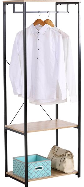 Stender Appendiabiti 2 Ripiani 60x40,4x167 cm in Metallo e Truciolato Motti