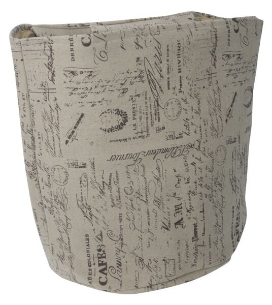Cestone Home Bag Writings Ø40x45 cm Cotone