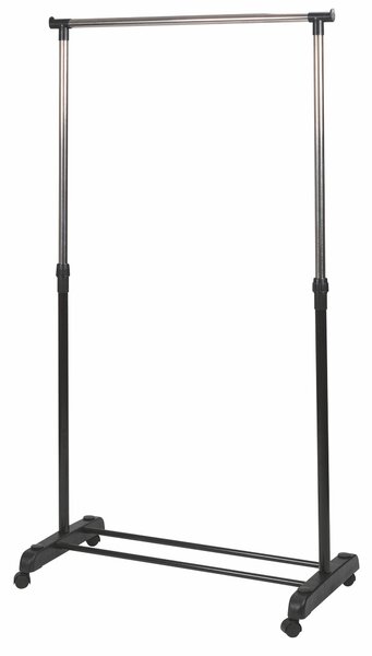 Stender Appendiabiti Singolo 88x43x170 cm in Metallo e Plastica Nero