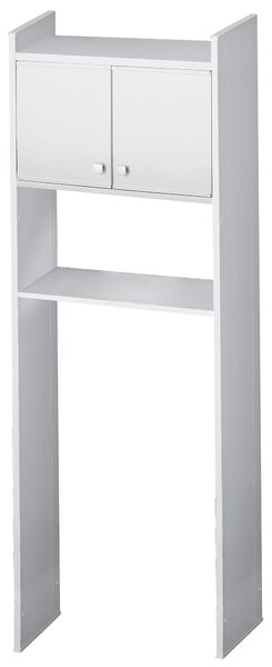 Scaffale Sopra Lavatrice Salvaspazio 65x162x26,5 cm in PVC Bianco