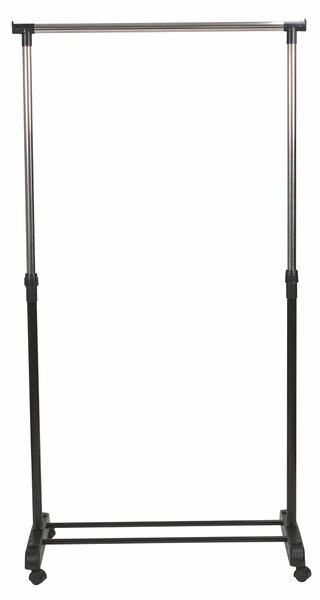 Stender Appendiabiti Singolo 88x43x170 cm in Metallo e Plastica Nero