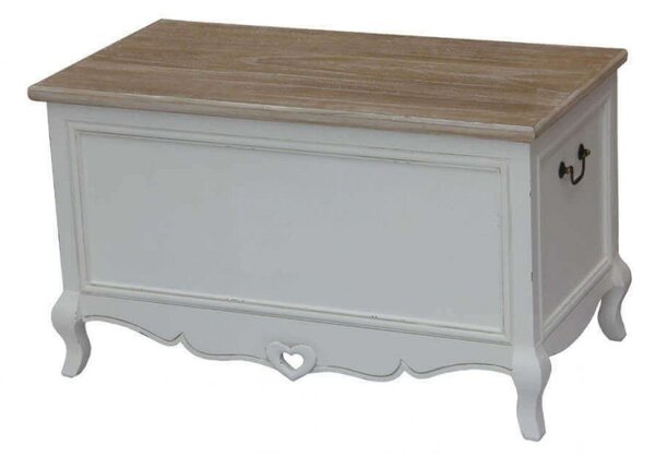 Baule 45x34x66 h cm in Legno di paulownia Bianco