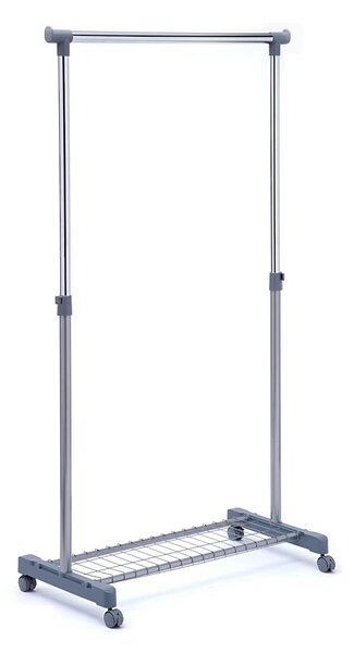 Stender Singolo in Metallo Cromato con Portaoggetti Portata 15Kg Tosini AC9001-GR