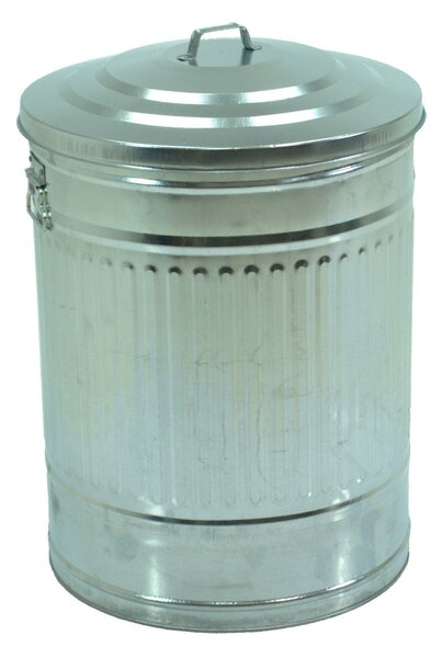 Pattumiera in Metallo 95l ø45H58,5cm Zinco