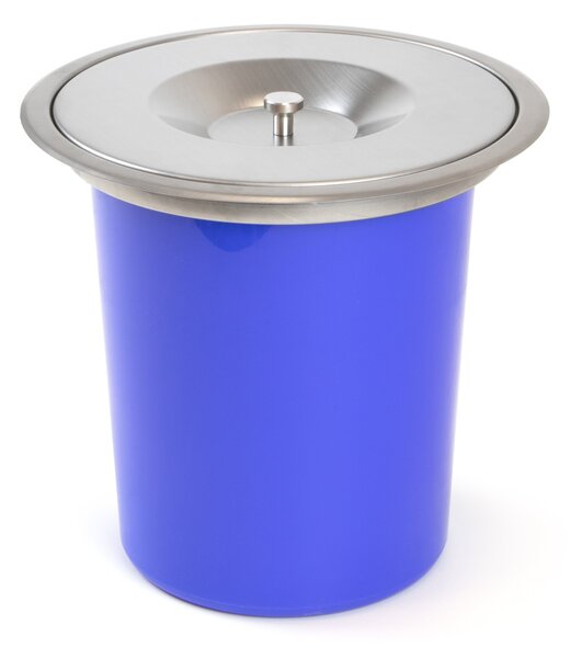 Pattumiera da Incasso per Piano Cucina 6 Litri in Acciaio e Plastica Emuca