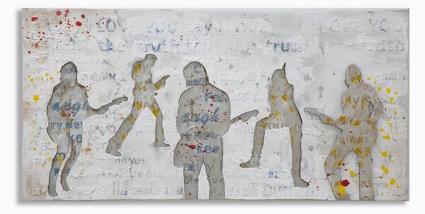 Dipinto su Tela Rock 120x3x60 cm in Legno e Canvas