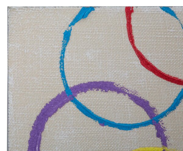 Dipinto su Tela Floating Circles 80x3x80 cm in Legno e Canvas