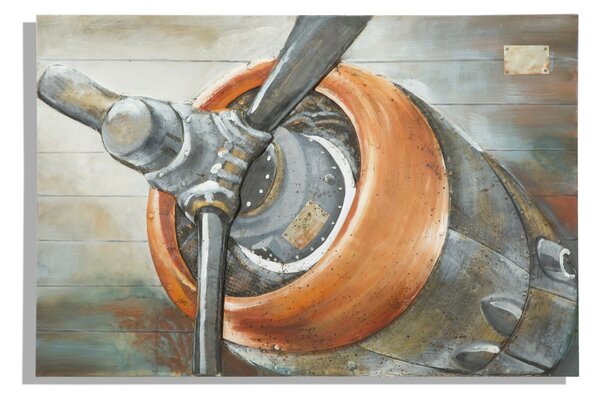 Dipinto su Tela Aviator 120x3,7x80 cm in Alluminio Plastica e Canvas