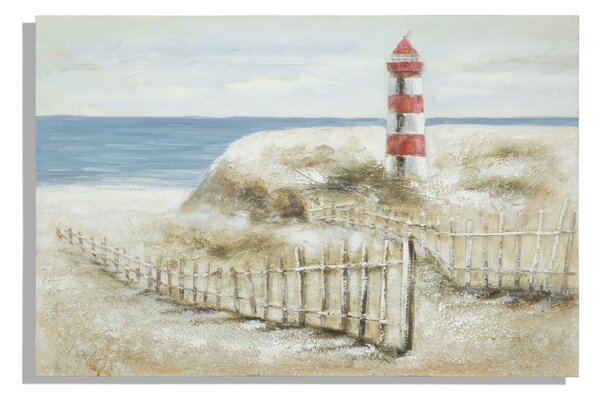 Dipinto su Tela Faro 120x3,7x80 cm in Alluminio Plastica e Canvas