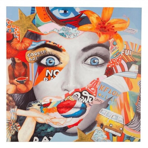 Dipinto Talent 14I 100x100 cm in Legno
