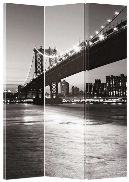 Paravento Separè 3 Pannelli 120x180cm Tela Stampata Tosini Ponte di Brooklin