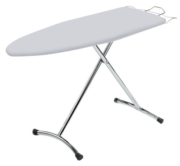Asse da Stiro Salvaspazio Relax 123x39 cm Gambe Doppie Altezza Regolabile in Acciaio