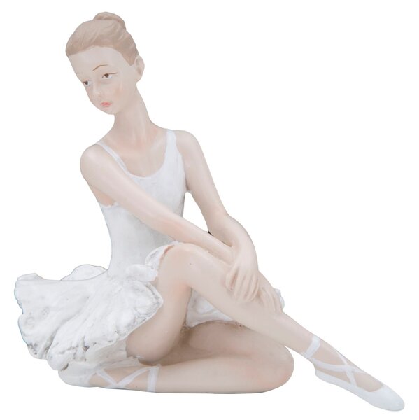 Ballerina Dicy Seduta 14x8x8 cm in Resina Bianco